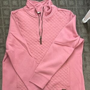 LLBEAN Quilted Quarter- Zip Pullover 

Pink- XL